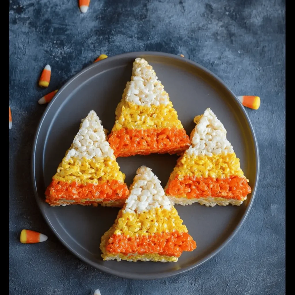 Candy Corn Rice Krispie