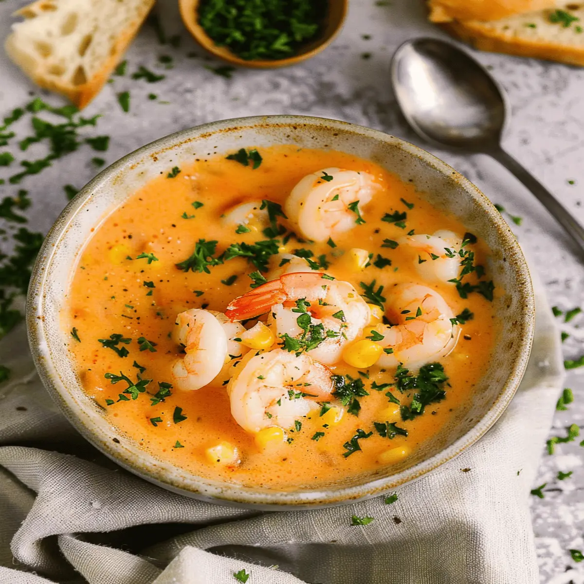 Shrimp and Corn Bisque: Indulgent Comfort in Every Spoonful