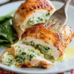 Cheesy Spinach Stuffed Chicken