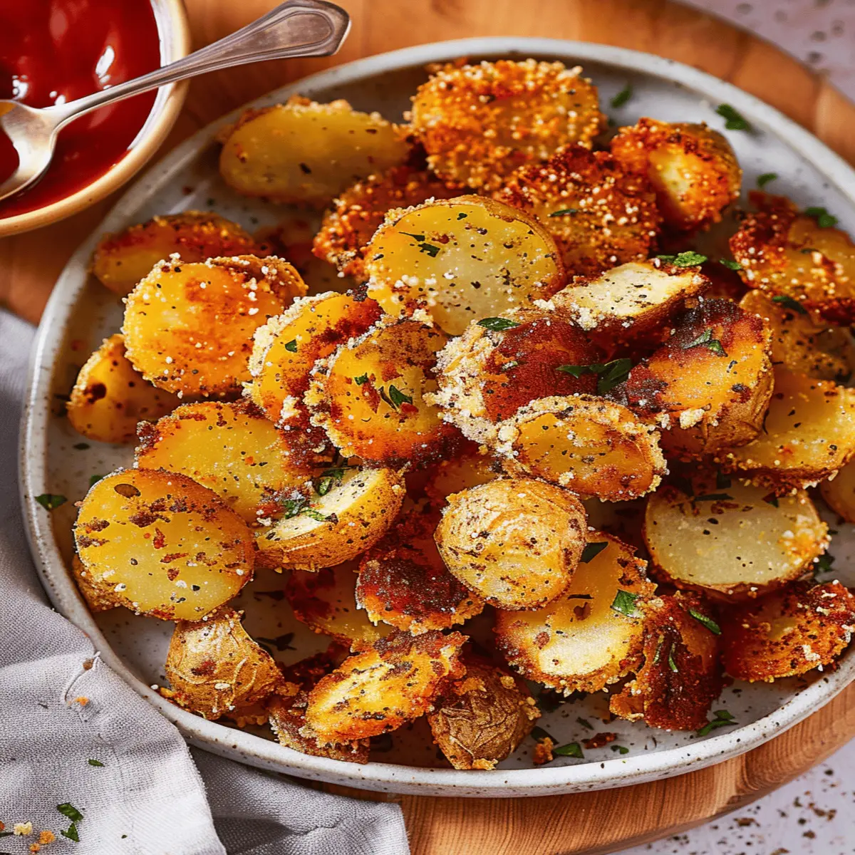 Crispy Garlic Parmesan Crusted Potatoes You’ll Crave Again!