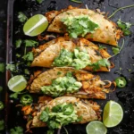 Crispy Poblano Chicken Tacos with Avocado-Jalapeno Salsa