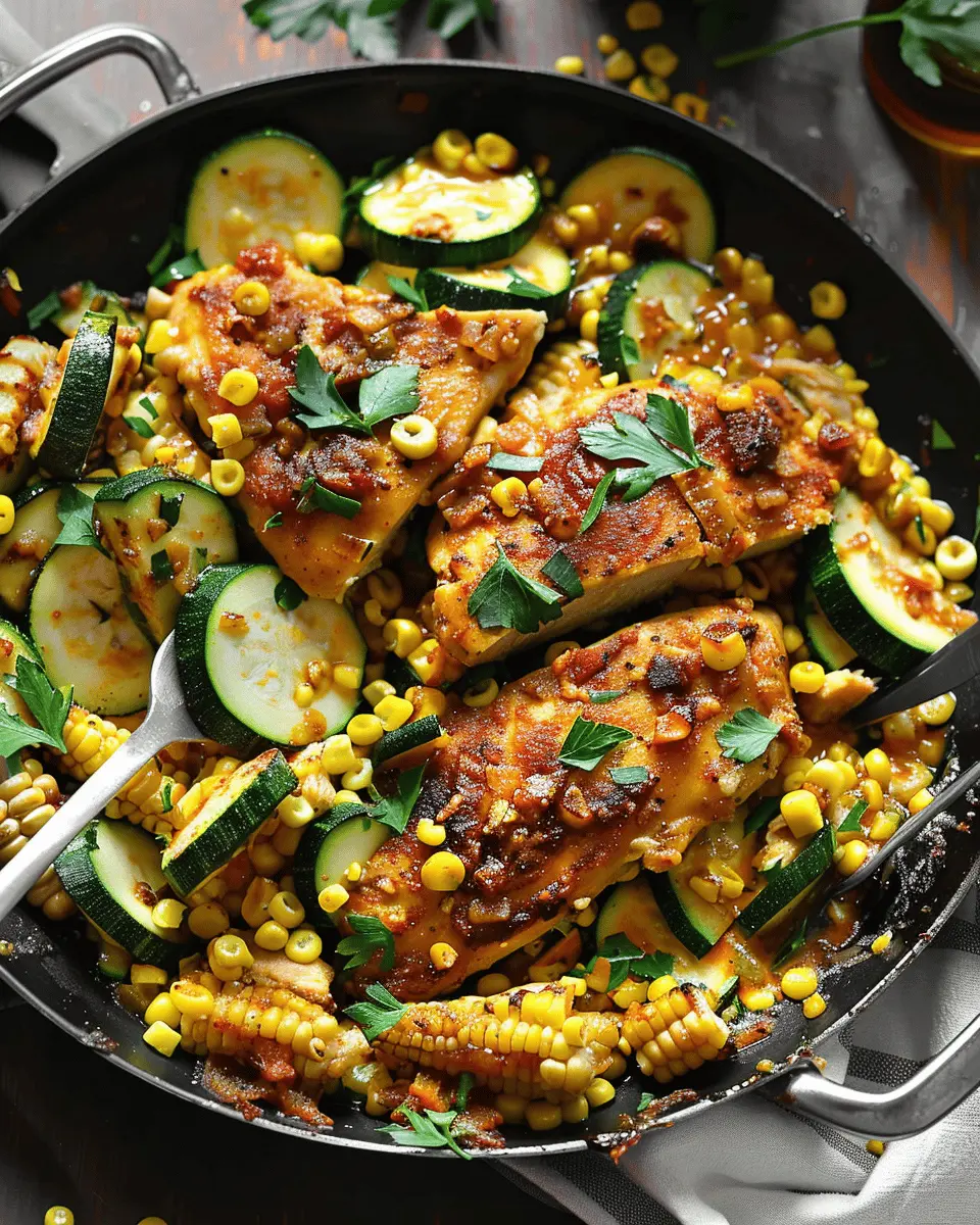 Garlic Butter Chicken: Irresistibly Juicy with Zucchini & Corn