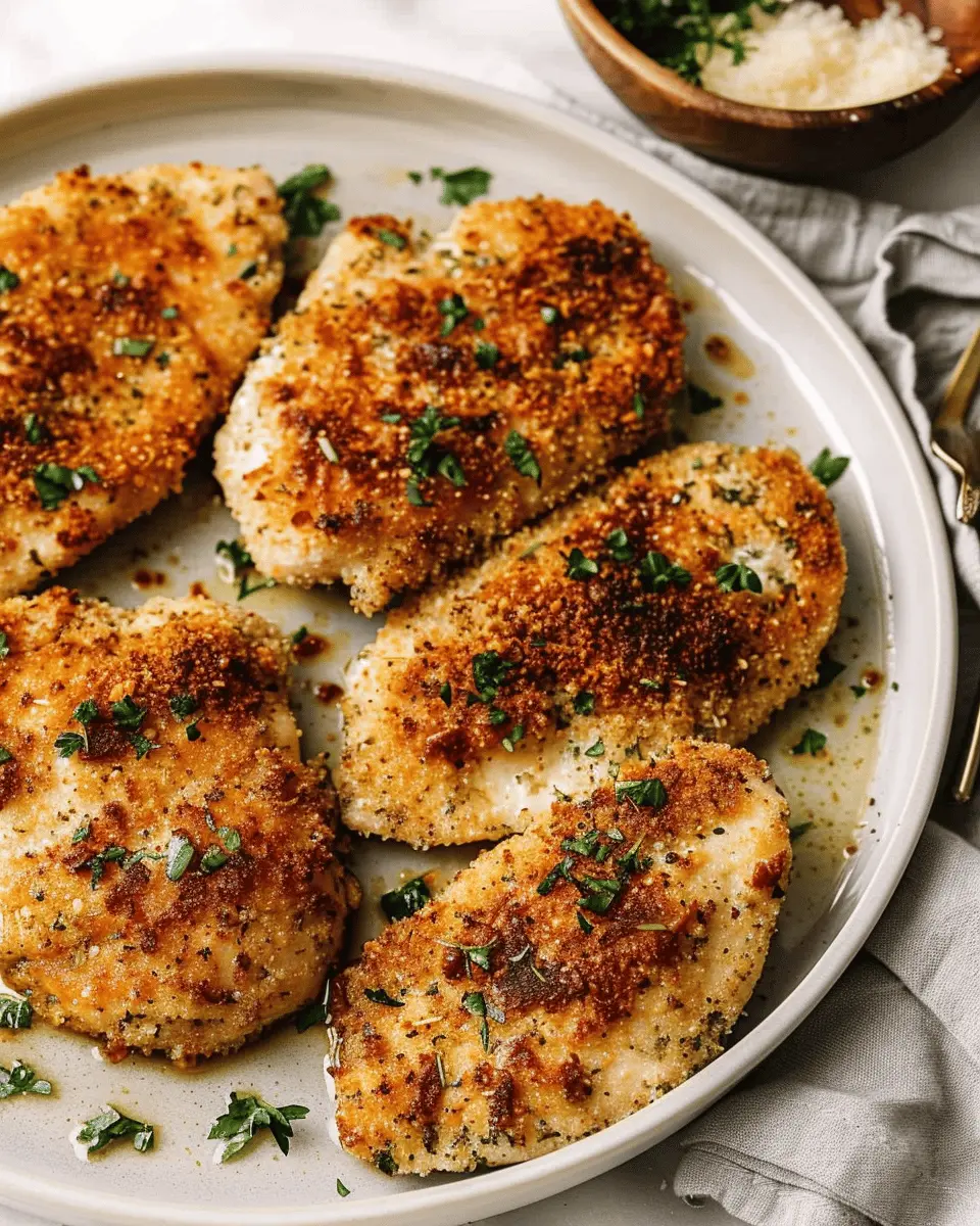 Herb-Crusted Baked Parmesan Chicken: Easy and Flavorful Delight