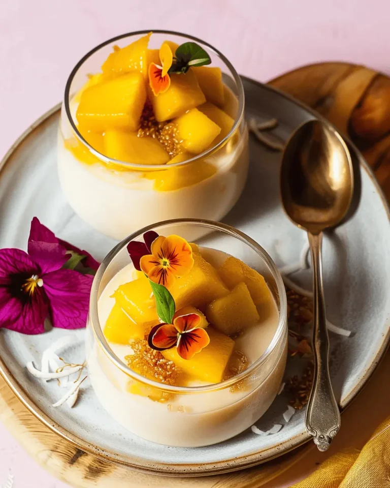 Mango Coconut Panna Cotta