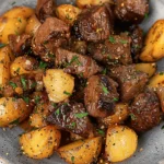 Potato with Steak Bites