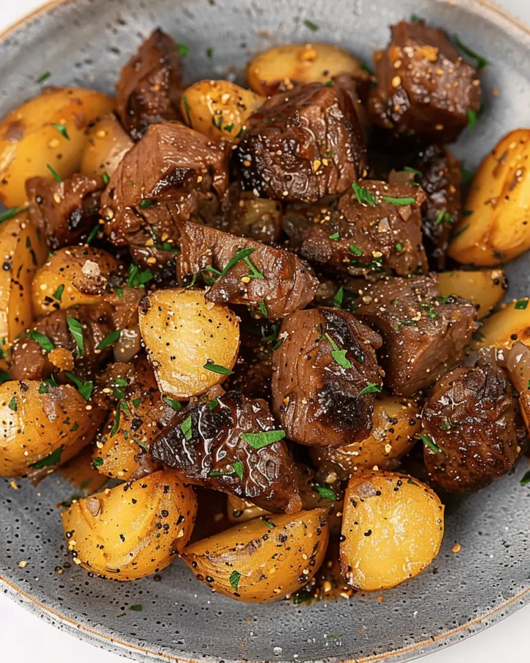 Potato with Steak Bites