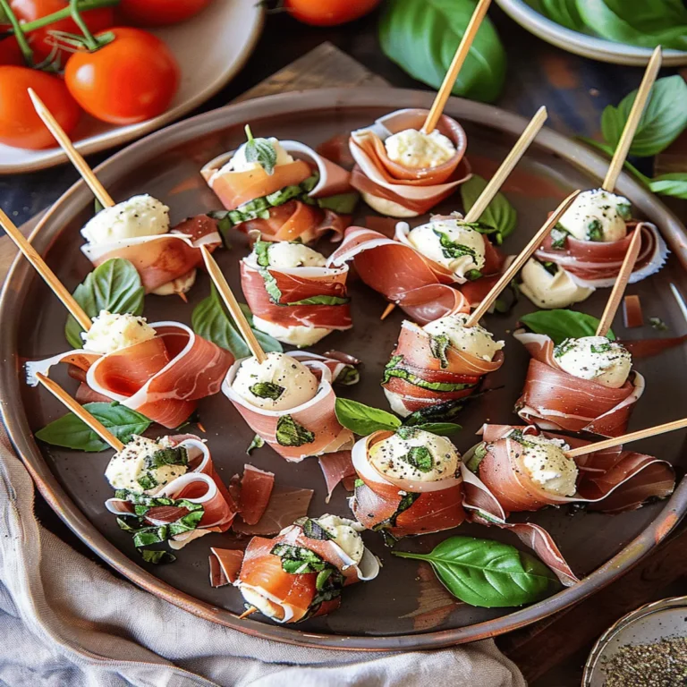 Prosciutto Wrapped Mozzarella Bites
