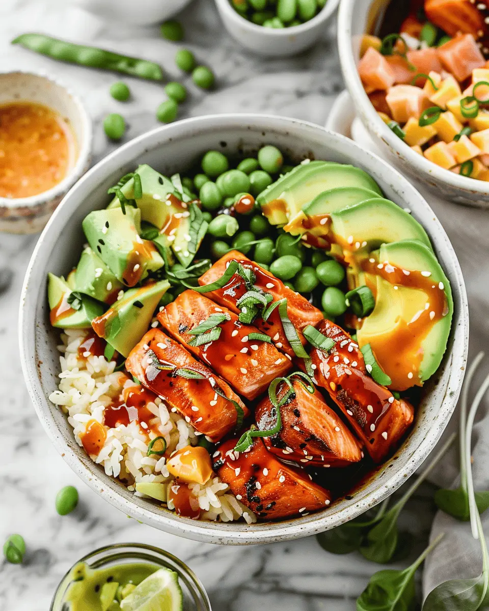 Salmon Bowl with Avocado & Greens: A Healthy, Easy Delight