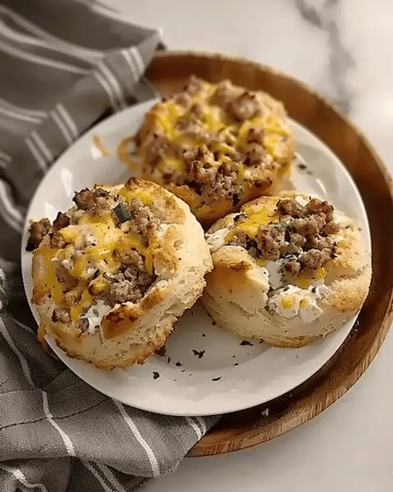 Sausage and Cream Cheese Biscuit