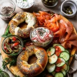 Smoked Salmon Bagel Brunch Board