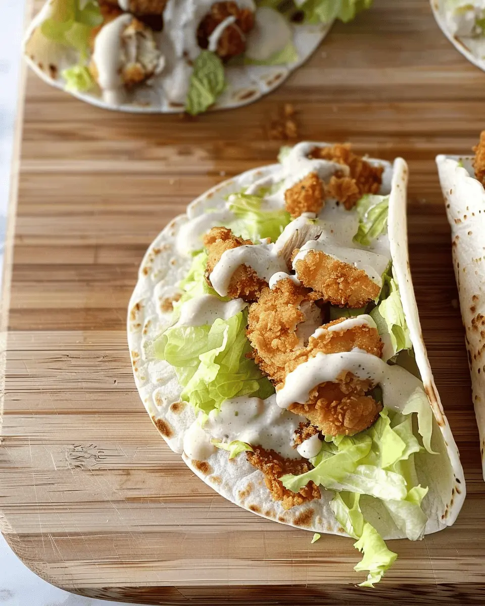 crispy chicken ranch snack wrap: easy twist with turkey bacon