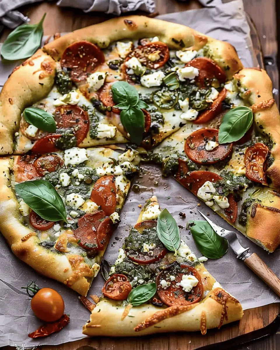 Green Pizza with Pesto Feta: Your New Favorite Healthy Indulgence