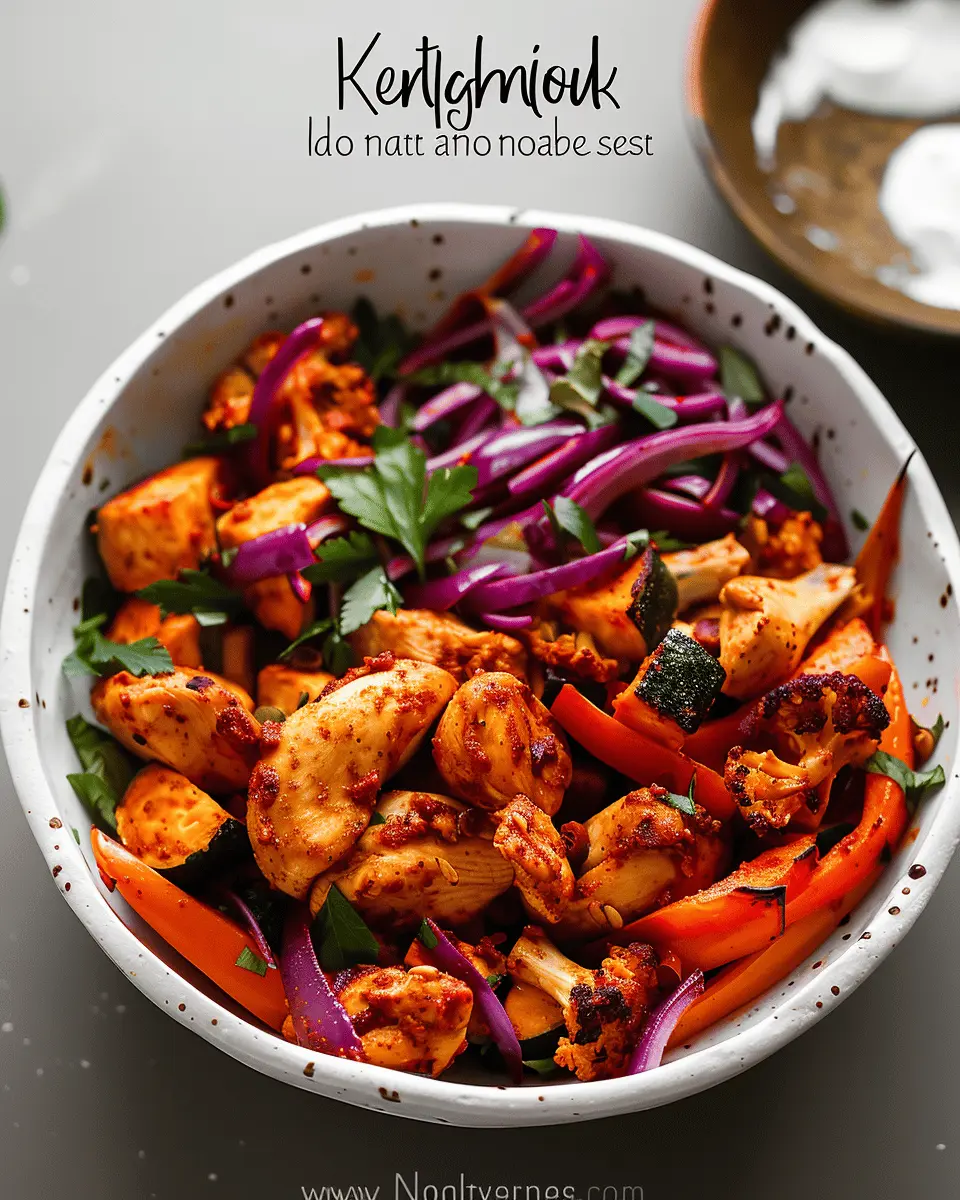 Healthy Spicy Chicken and Roasted Vegetable Bowls: A Flavorful Delight
