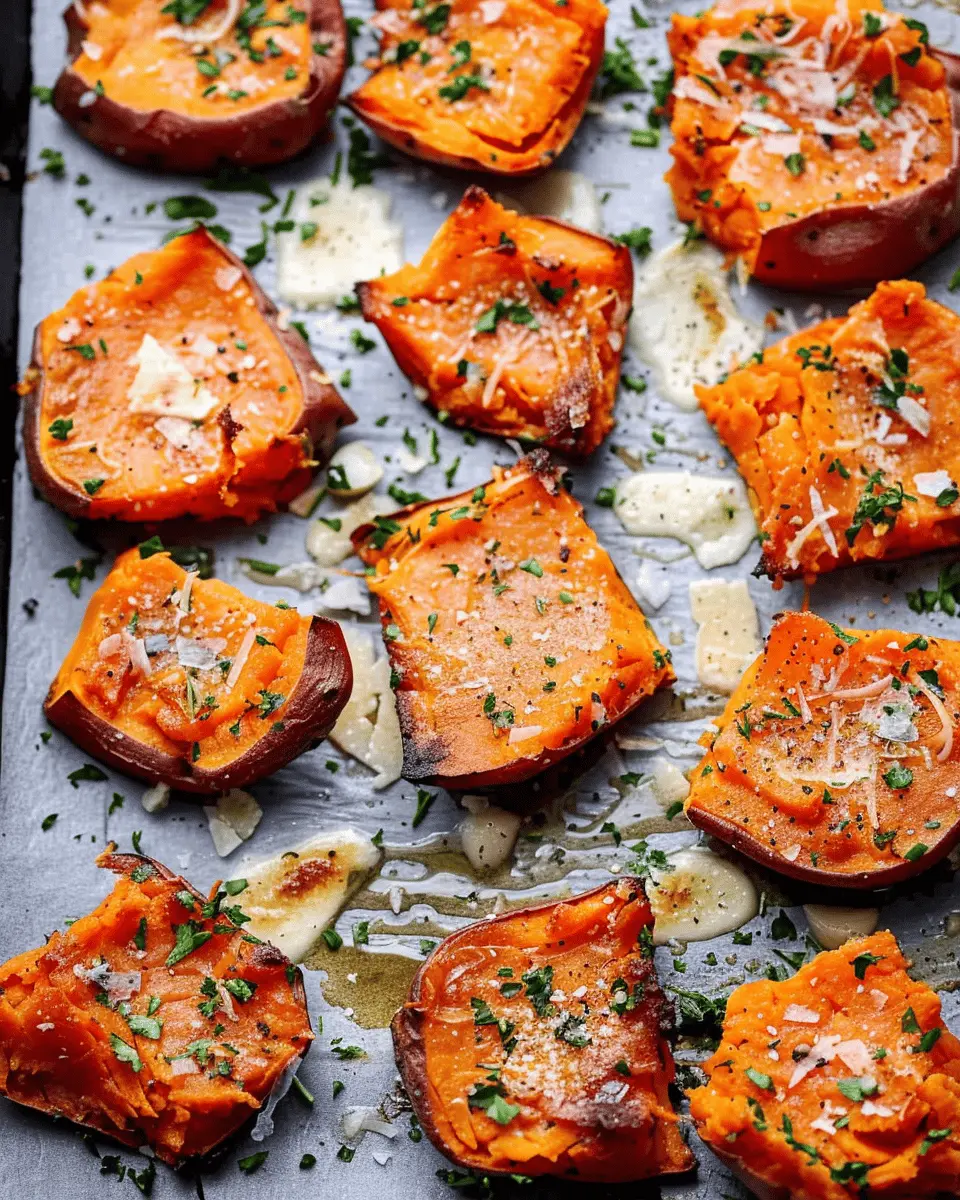 Roasted Sweet Potatoes with Garlic and Parmesan: Easy Comfort Food