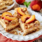 Peaches and Cream Cheesecake Bars