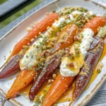 roasted carrots with whipped ricotta and hot honey