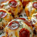 Cheesy Pepperoni Pizza Bombs