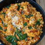 Chicken Risoni With Spinach