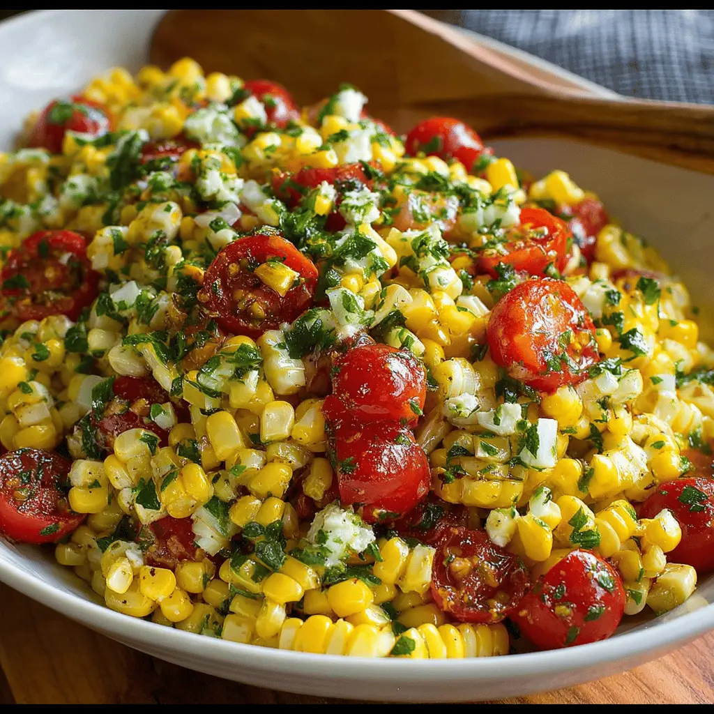 Corn Salad Delight: A Refreshing Recipe with Turkey Bacon and Chicken Ham