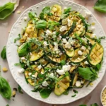 Grilled Zucchini with Feta & Basil
