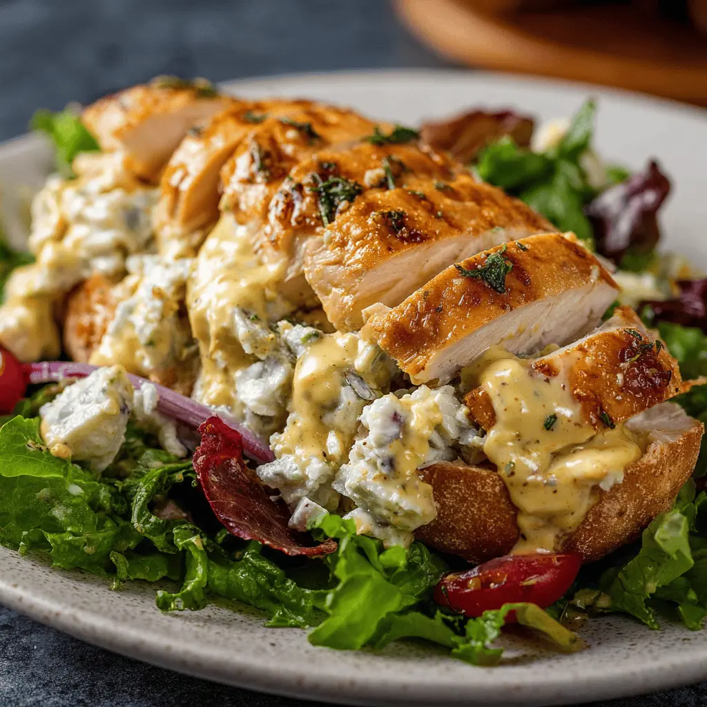 Honey Mustard Chicken Salad with Turkey Bacon for a Refreshing Meal