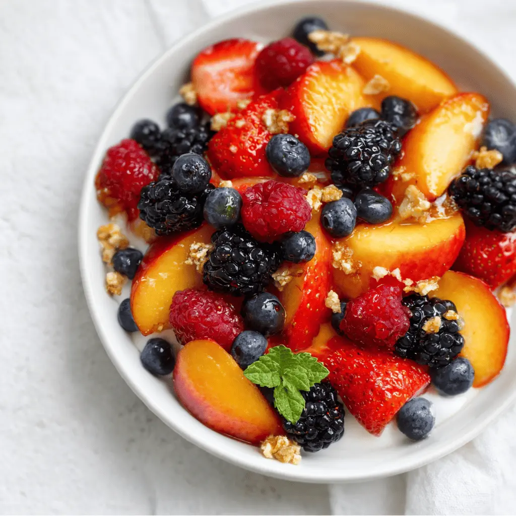 Peach Berry Fruit Salad: The Best Refreshing Summer Treat