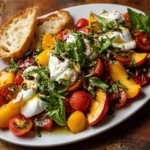 Peach Tomato Burrata Salad