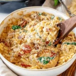 Slow Cooker Creamy Tuscan Chicken Orzo