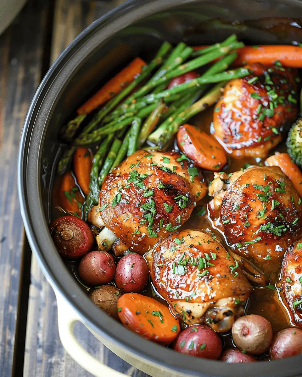 Slow Cooker Honey Garlic Chicken: Easy Chicken and Veggies Recipe