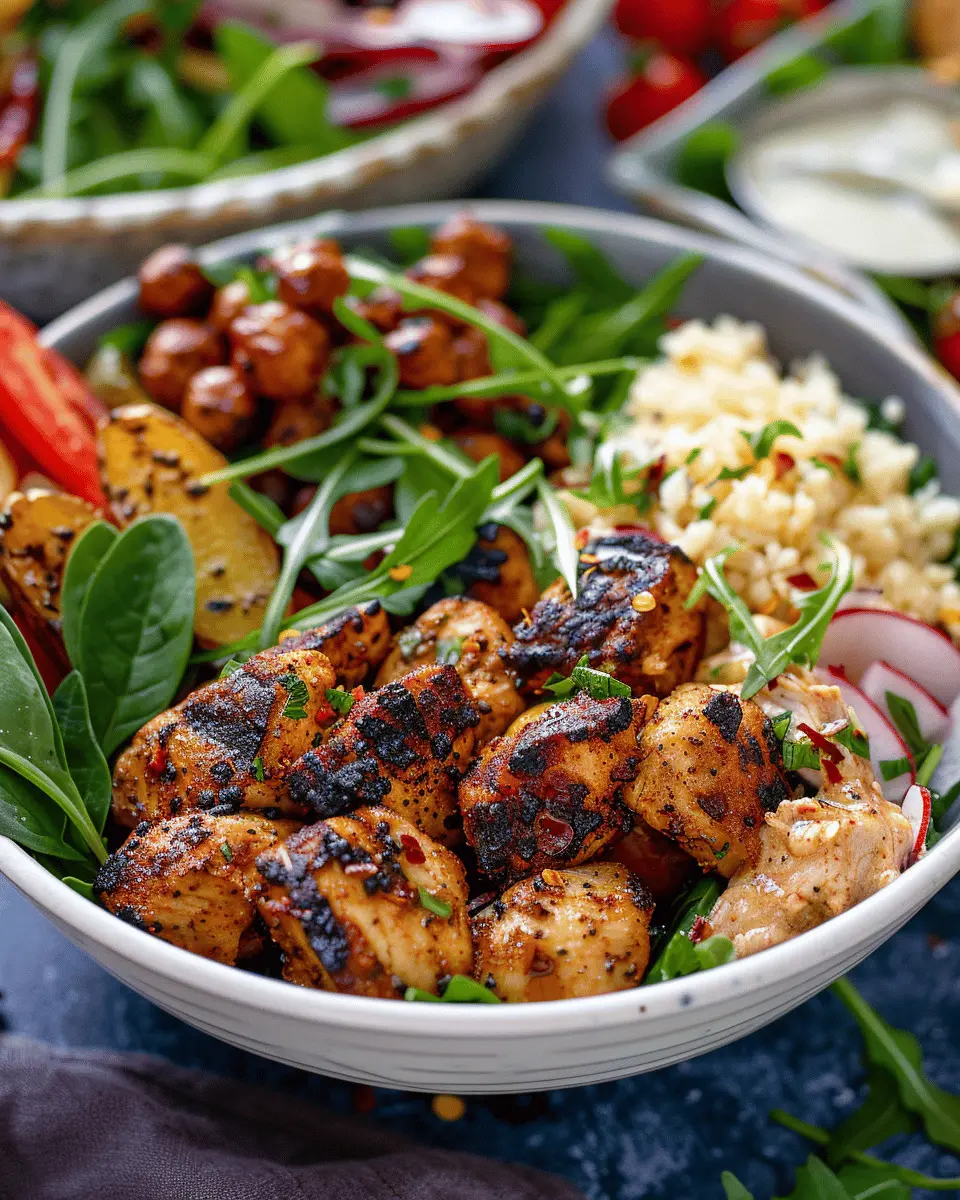 Healthy Spicy Chicken And Roasted Vegetable Bowls for a Wholesome Dinner