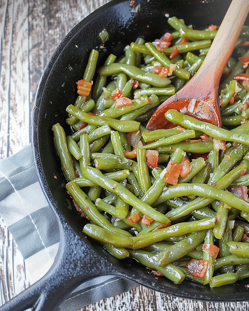 Texas Roadhouse Green Beans with Turkey Bacon Twist to Impress
