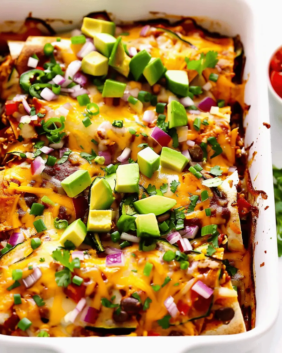 Cheesy Baked Zucchini Enchiladas: Easy and Flavorful Comfort Food