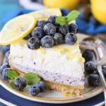 Lemon Blueberry Shortbread Mousse Cake