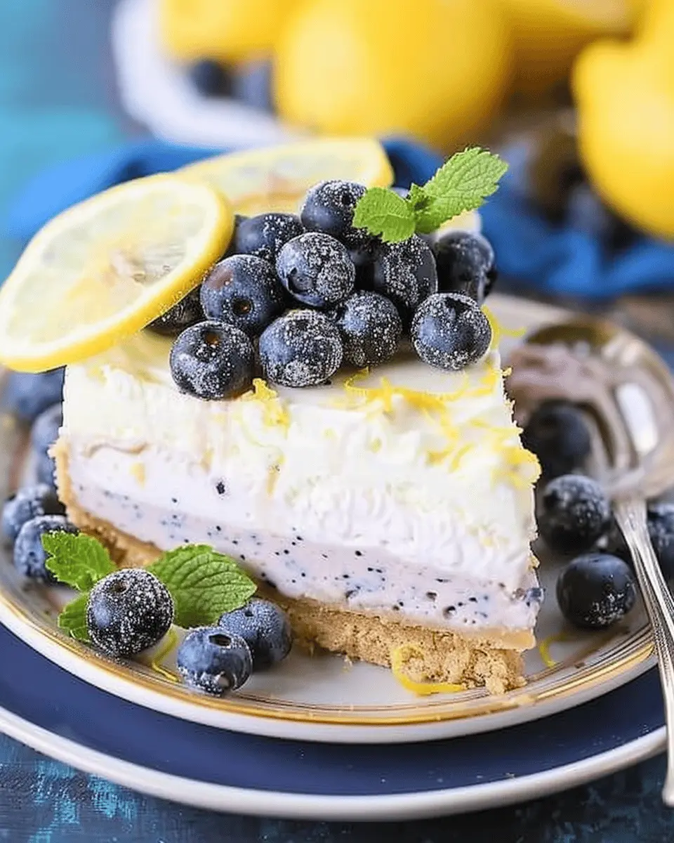 Lemon Blueberry Shortbread Mousse Cake: The Best Indulgent Delight