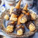 Chocolate Caramel Waffle Cones