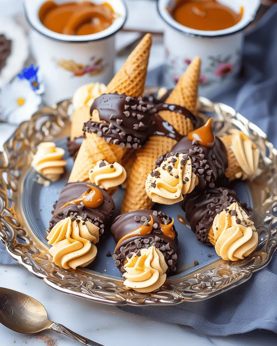 Chocolate Caramel Waffle Cones: Indulge in a Decadent Treat
