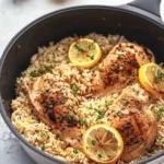 Slow Cooker Lemon Herb Chicken and Rice