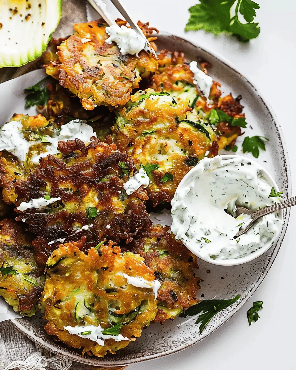 Crispy Mediterranean Zucchini Fritters: Easy, Flavorful Delight