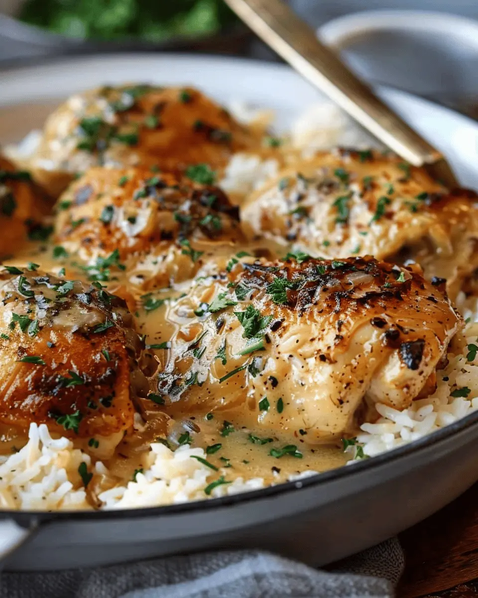 Creamy Smothered Chicken and Rice: Easy Comfort Food Delight