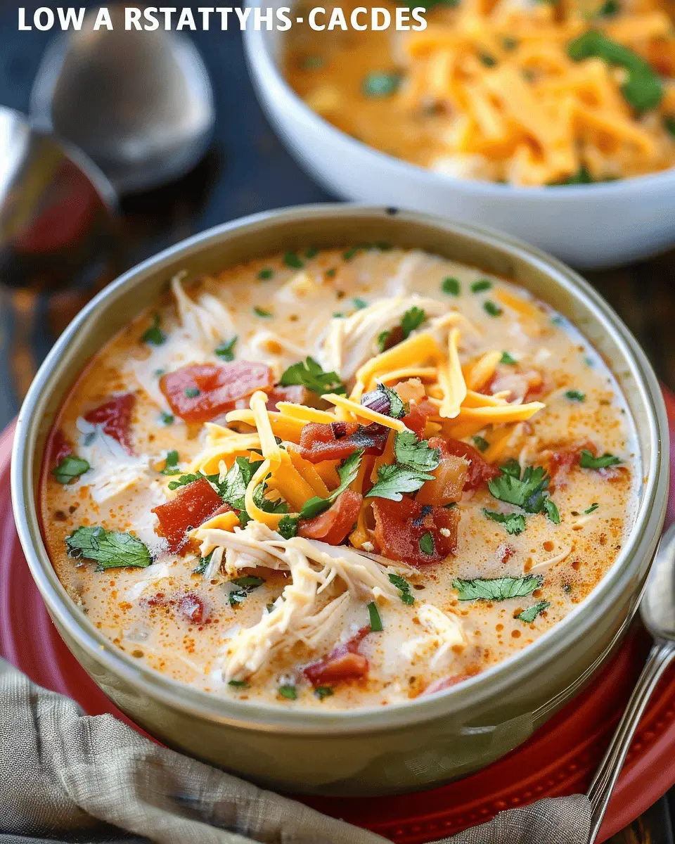 Low-Carb Crack Chicken Soup with Turkey Bacon and Chicken Ham Delight