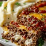 Meatloaf with Mashed Potatoes and Cheese Recipe