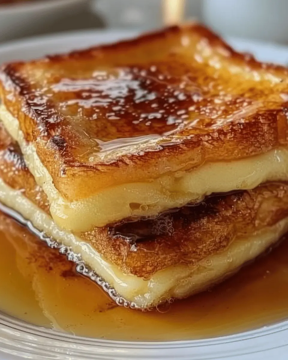 Overnight Crème Brûlée French Toast with Turkey Bacon Delight