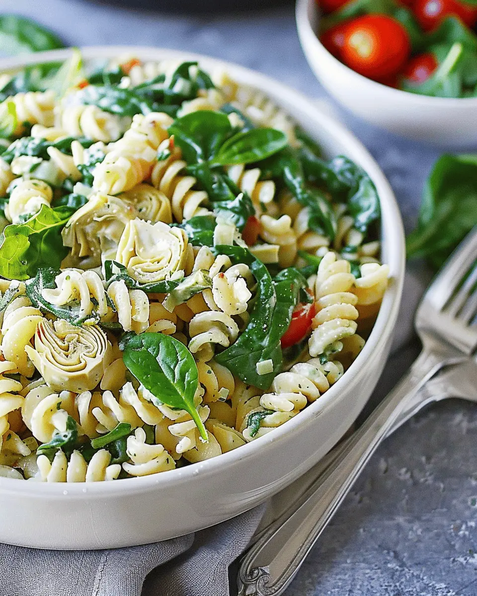 Spinach Artichoke Pasta Salad: The Best Homemade Delight