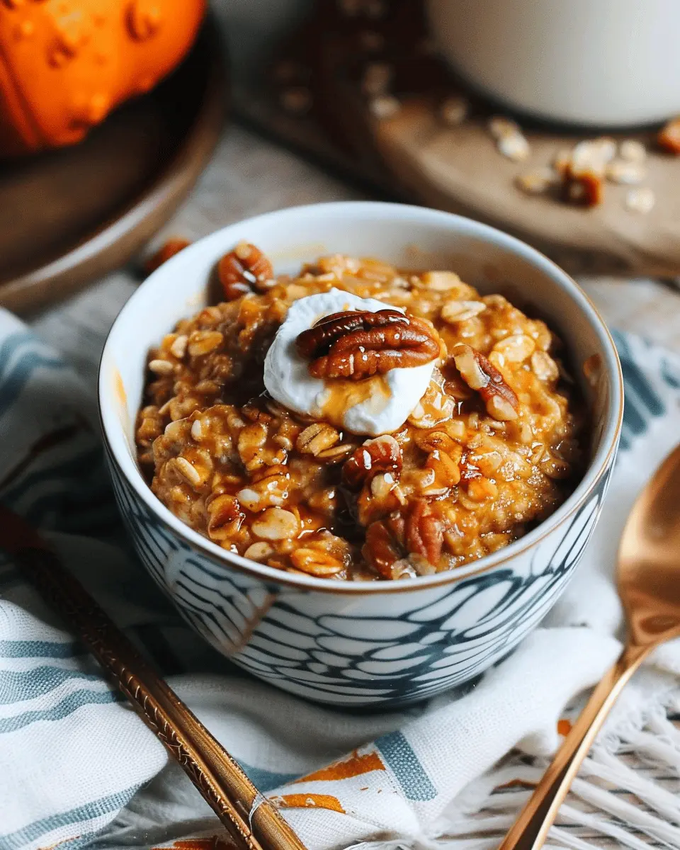 Slow Cooker Pumpkin Pie Oatmeal: A Cozy Indulgence for Fall