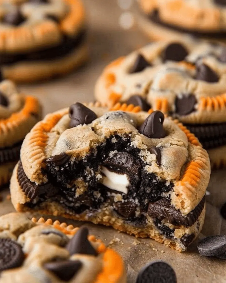 Halloween Oreo stuffed chocolate chip cookies: Indulgent and Spooky Treats