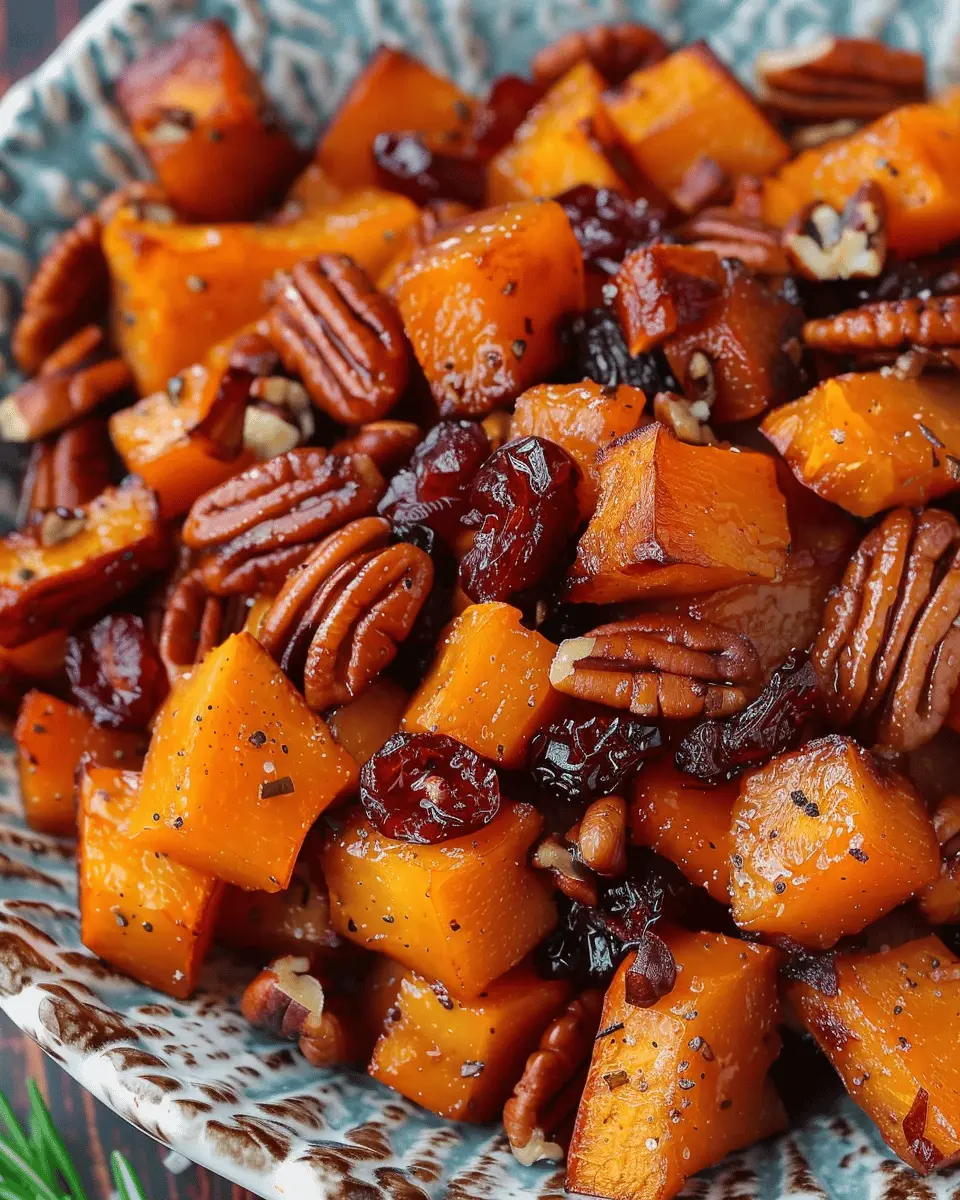 Roasted Butternut Squash with Cranberries and Pecans: Easy Comfort Food