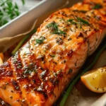 Garlic Butter Honey Baked Salmon