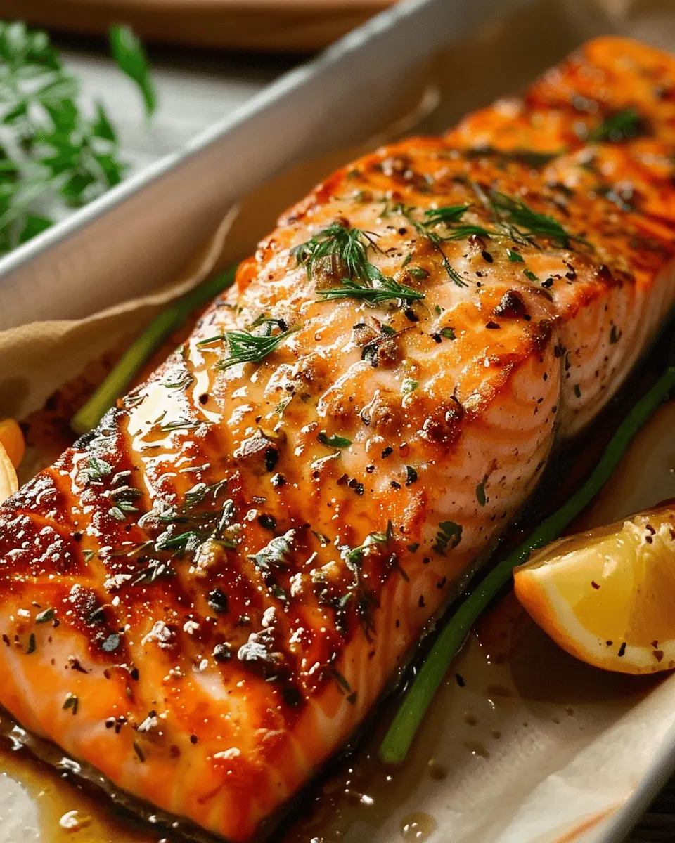 Garlic Butter Honey Baked Salmon: A Juicy Delight for Dinner