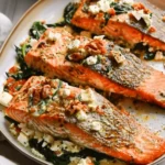 Stuffed Salmon With Spinach & Feta