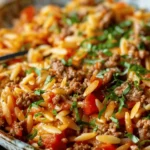 Ground Beef Orzo